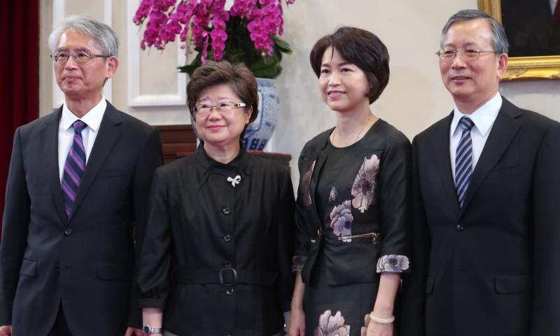 大法官被提名人謝銘洋、楊惠欽、蔡宗珍、呂太郎（由左至右）。   圖：林朝億/攝