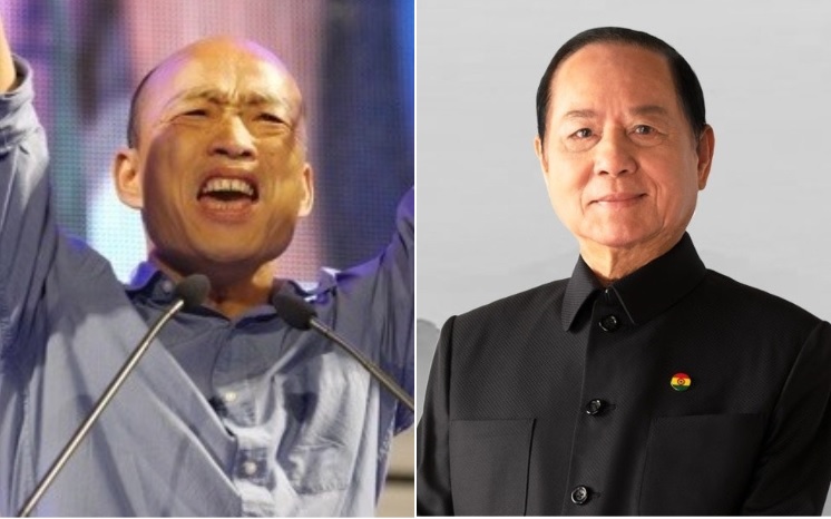 高雄市長韓國瑜（左）、妙天禪師（右）。   圖：新頭殼合成