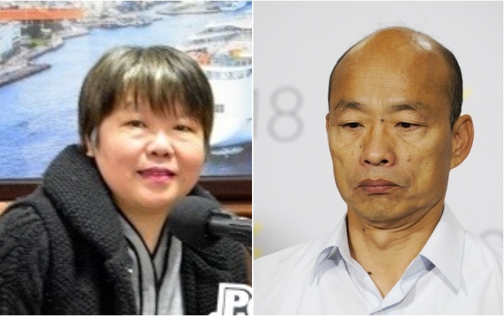 高雄市長韓國瑜（右）打算提告資深媒體人黃光芹（左）。   圖：新頭殼合成