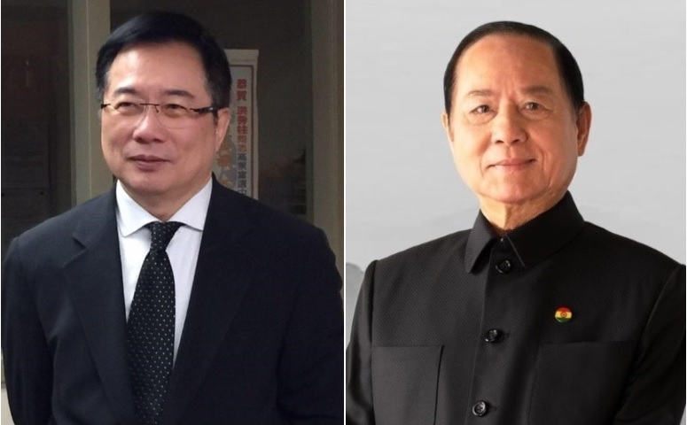前國民黨立委蔡正元（左）、妙天禪師（右）。   圖：新頭殼合成