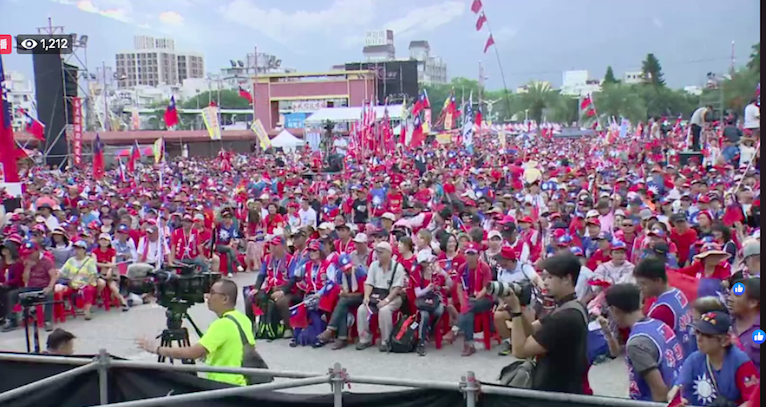 準備參選國民黨2020總統大選黨內初選的高雄市長韓國瑜，今日在花蓮造勢。   圖：