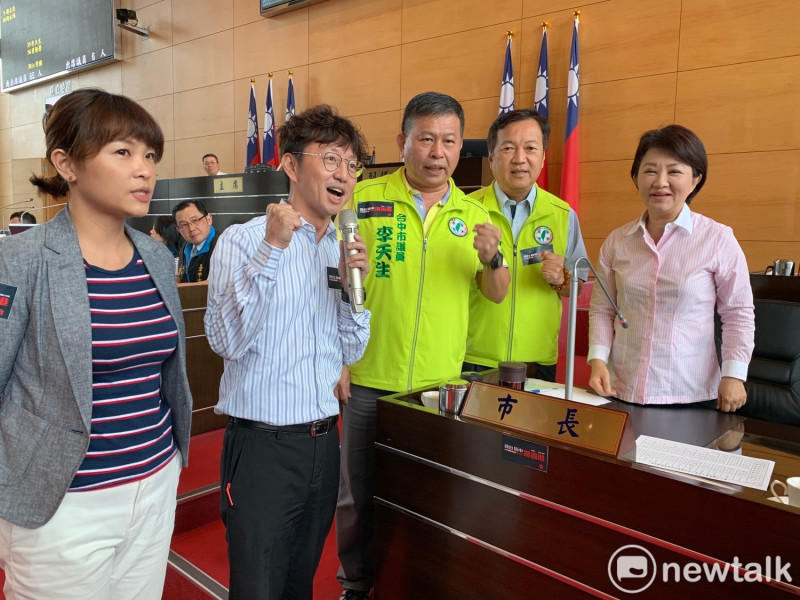 綠營市議員聲援香港，要求台中市長盧秀燕也要表態。   市議員江肇國/提供 