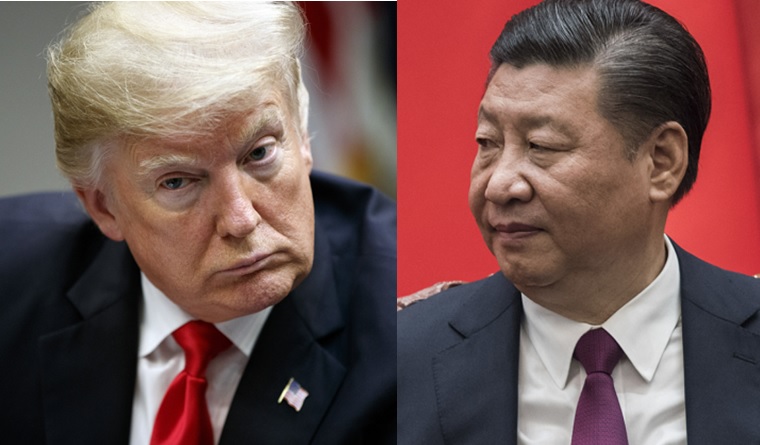 美國總統川普（左一）和中國國家主席習近平（右一）。   圖：新頭殼合成照（達志影像/美聯社）
