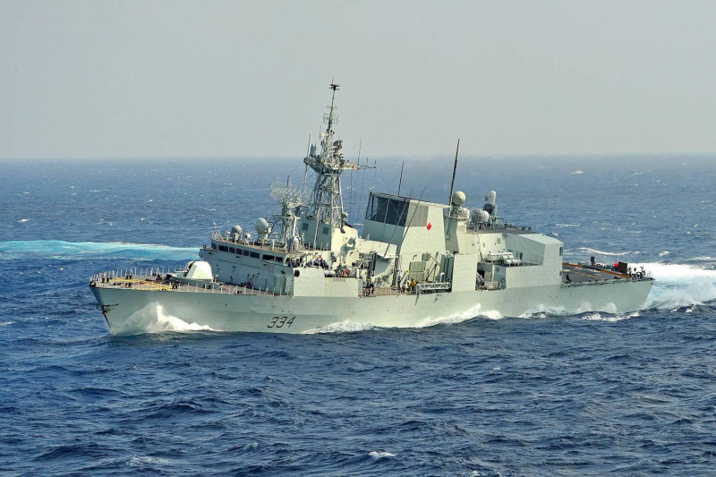 加拿大皇家海軍「里賈納號」(HMCS Regina FFH-334)哈利法克斯級護衛艦。   圖：翻攝HMCS / NCSM Regina臉書