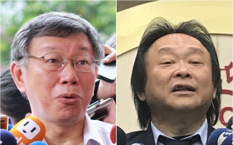 台北市長柯文哲(左)、民進黨台北市議員王世堅(右)。   圖：新頭殼合成