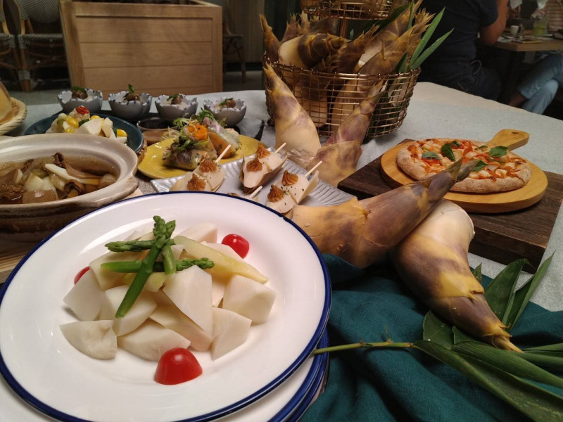 「果然匯新北綠竹筍祭」研發多款綠竹筍創意料理。    圖：新北市農業局提供