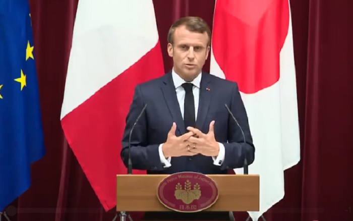 法國總統馬克宏（Emmanuel Macron）對於蘇丹難民持刀開殺戒一事表示，實在是「人神共憤」。   圖：翻攝馬克宏臉書
