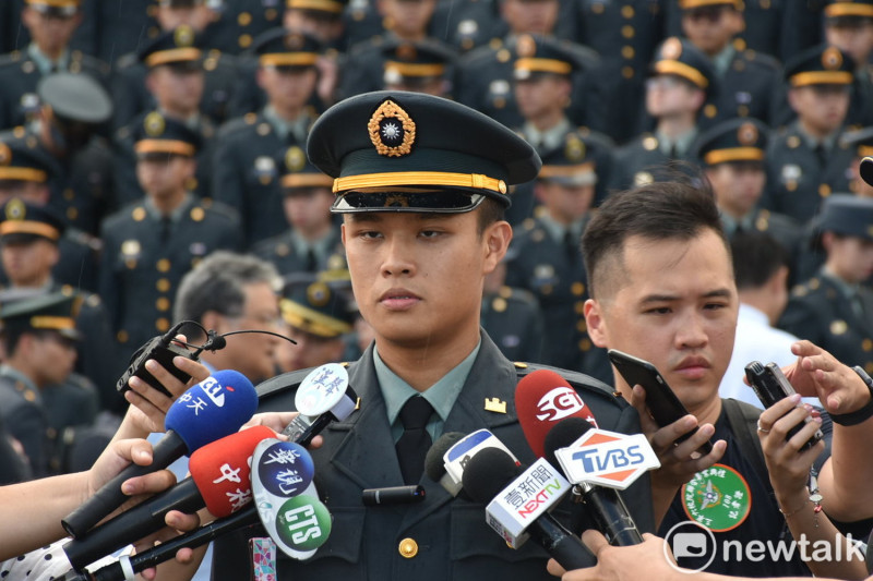 陸軍官校今年畢業第一名的陳晉德。   圖：孫家銘／攝