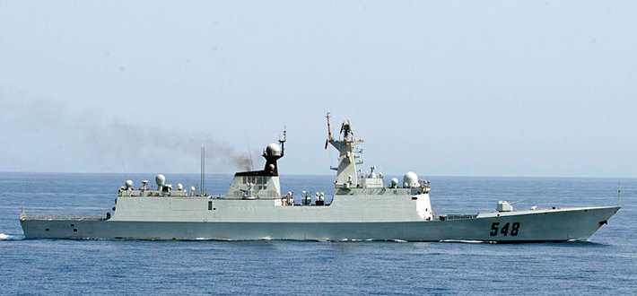 中國054A型導彈護衛艦，圖為隸屬東海艦隊的「益陽」軍艦。   圖：翻攝環球網網頁