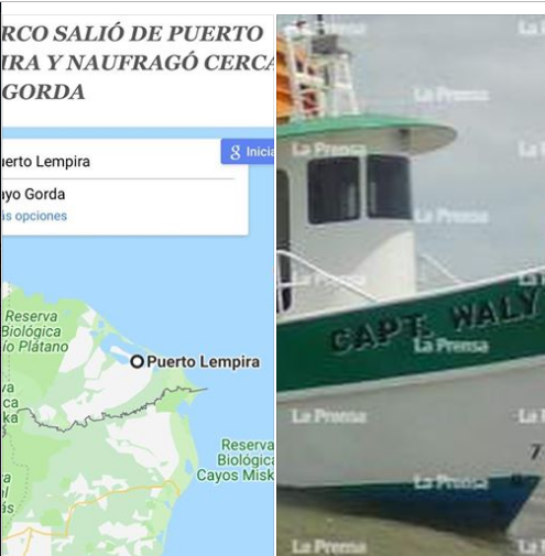 宏都拉斯1艘捕蝦船3日在倫皮拉港附近發生翻覆事件，造成26人死亡意外。   圖：翻攝自Yasmira Locandro News臉書