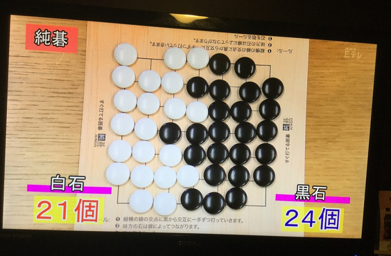 「純棋」是用7至9路的小棋盤，讓所有人在幾分鐘內就能開始「下棋」的方法。   圖：翻拍自NHK