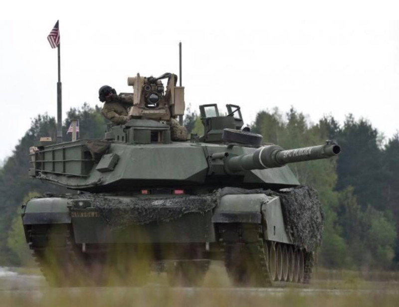 美對台軍售的M1A2T艾布蘭戰車。   圖：翻攝王定宇臉書