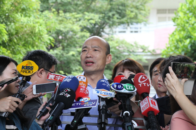 韓國瑜表明他是百分百愛台灣。   圖：高雄市政府／提供