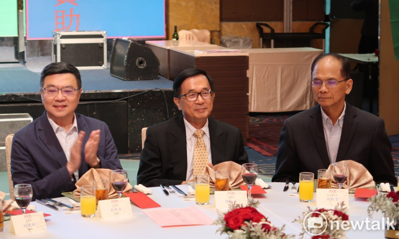 前總統陳水扁19日出席北社餐會。   圖：林朝億/攝