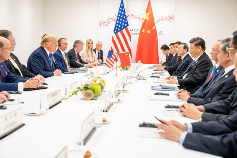 美國與中國貿易戰已經開打1年多，近日才在川普與習近平會面後，才可望重啟談判。   圖：翻攝自美國白宮臉書