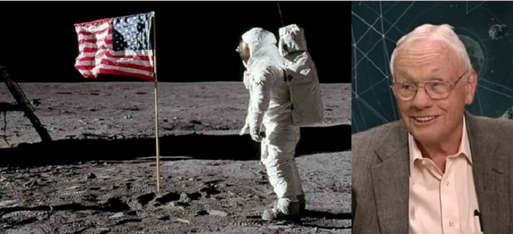 《紐約時報》揭露史上第一位踏上月球表面的美國太空人阿姆斯壯（圖）疑死於醫療疏失。   圖：翻攝Youtube (新頭殼合成)