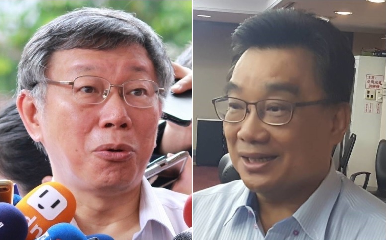 台北市長柯文哲（左）、親民黨台北市議員林國成（右）。   圖：新頭殼合成