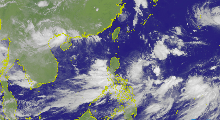 中央氣象局表示，第7號輕度颱風薇帕，位於越南北部，而第8號颱風范斯高未來往西北方向朝日本九州方向移動。   圖：截自中央氣象局