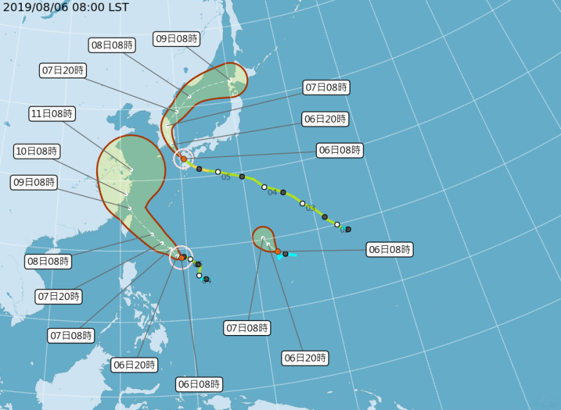 柯羅莎颱風生成，對台灣無直接影響。   圖：氣象局／提供