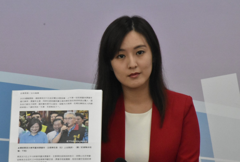 何庭歡代表韓國瑜競辦針對反送中示威學生中彈發表簡短聲明。   圖：孫家銘／攝（資料照片）