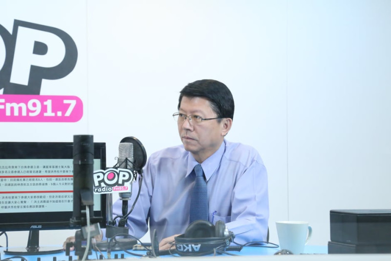 國民黨台南市黨部主委謝龍介談論洪秀柱參選議題。   圖：POP Radio/提供