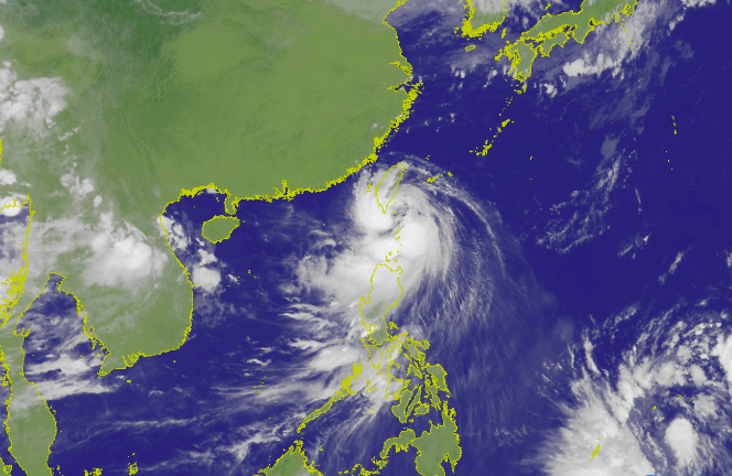 中央氣象局今（24）日表示，輕度颱風白鹿其暴風圈在早上已觸及恆春半島，   圖：中央氣象局/提供