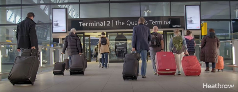 目前，倫敦希斯洛機場（Heathrow Airport）已在進行3D行李掃描設備測試。   圖：翻攝自Heathrow機場 YouTube