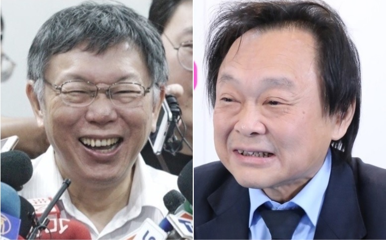台北市長柯文哲(左)、民進黨台北市議員王世堅(右)。   圖：新頭殼合成