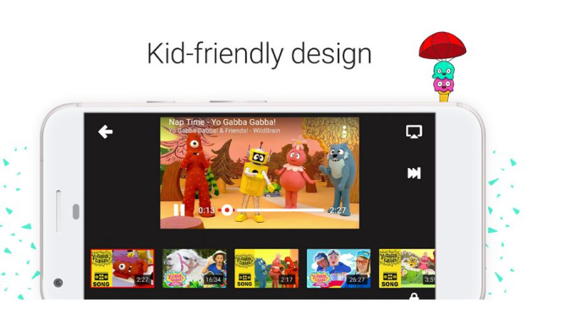 Google宣布將推出YouTube Kids網頁版，針對13歲以下兒童進行分級，專門提供兒童事宜觀賞的影片。   圖：翻攝自YouTube Kids