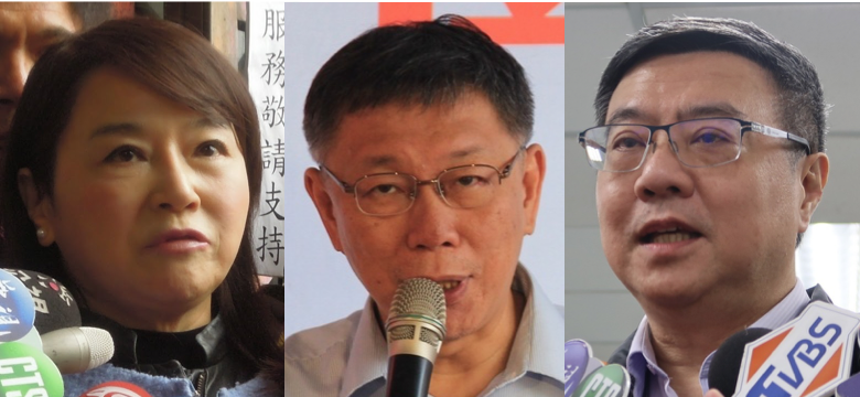 資深媒體人周玉蔻（左）、台北市長柯文哲（中）、民進黨黨主席卓榮泰（右）。   圖：新頭殼合成