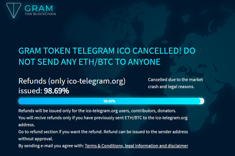 通訊社群軟體Telegram在秘密籌備一年後，預計將在10月底前發行自家加密貨幣「Gram」。（圖：翻攝自TON BLOCKCHAIN）