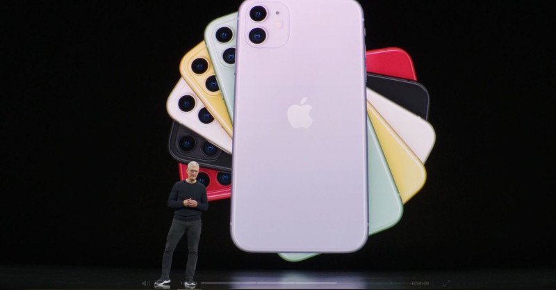 蘋果2019秋季發表會，推出iPhone11、iPhone 11 Pro和iPhone 11 Pro Max三款「iPhone11系列」手機。   圖：翻攝自Apple官方YouTube