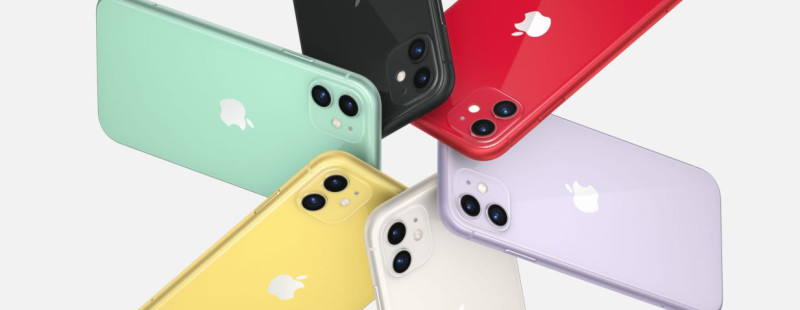 iPhone11新增了墨綠和薰衣紫2色，延續先前的紅、黃、白、黑，一共推出6種顏色。