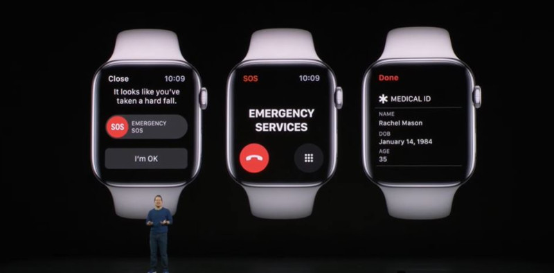 新一代Apple Watch，推出長按撥打國際緊急電話的全新安全功能。