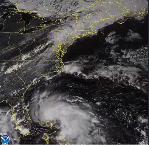 熱帶風暴洪柏托（Humberto）料於今晚增強為颶風。   圖/NWS Eastern Region推特