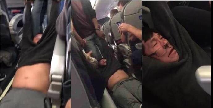 美聯航粗暴對待乘客已不止一次，早在2017年該公司工作人員便將越南華裔醫師乘客陶戴維（David Dao）拖下飛機，引起眾怒。   圖：翻攝自臉書