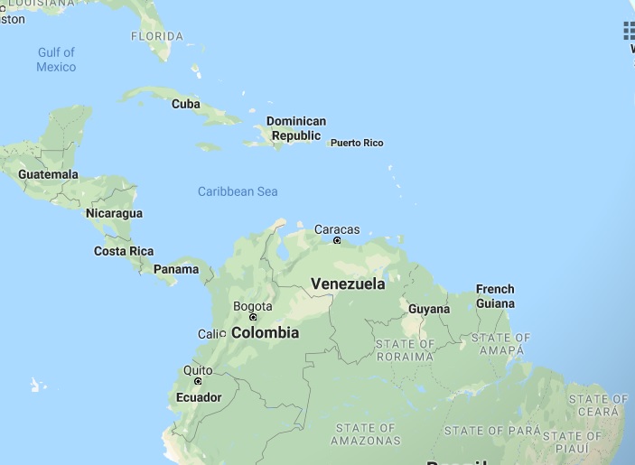 南美國家委內瑞拉與哥倫比亞之間發生軍事衝突的可能性大增   圖：擷取自Google map