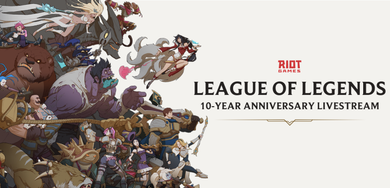 Riot Games 今（17）日宣布將以一連串活動慶祝《英雄聯盟》十週年   圖：Riot Games/提供