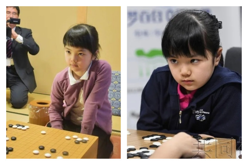 史上最年輕的職業圍棋士仲邑堇，今年才 10 歲，但她下棋時的氣場超強，被網友封為「死亡之瞪」。   圖／翻攝自 9GAG 網站