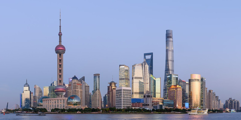 美中貿易戰導致雙方拉高關稅，超過1/4的美商決定從中國撤資   圖：上海浦東　King of Hearts 提供　CC BY-SA 4.0