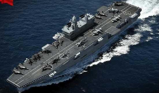 中國大陸075型兩棲攻擊艦想像圖。   圖：翻攝新浪軍事