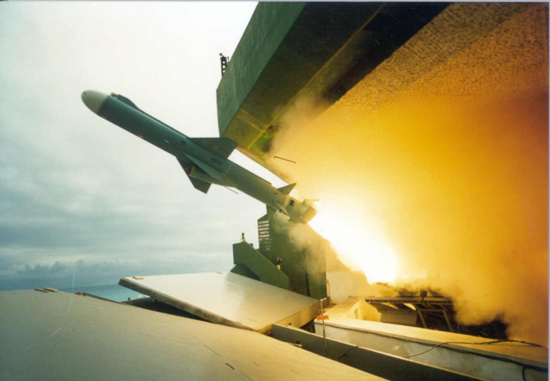 雄風二型反艦飛彈。   圖：翻攝國家中山科學研究院官網