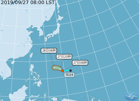 今年第18號颱風「米塔」今明兩天有機會生成。   圖：翻攝自氣象局網站