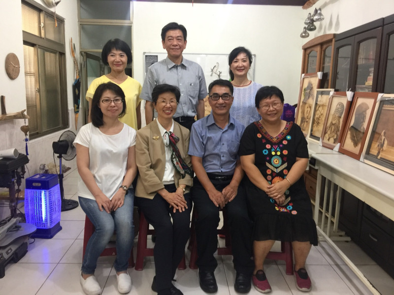 海基會團隊前往林峰個人工作室進行探訪。 圖:海基會提供