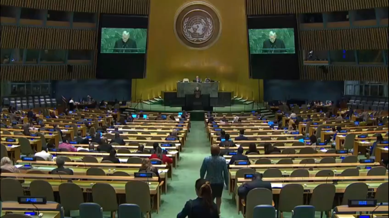 聯合國大會。   圖：翻攝自United Nation推特