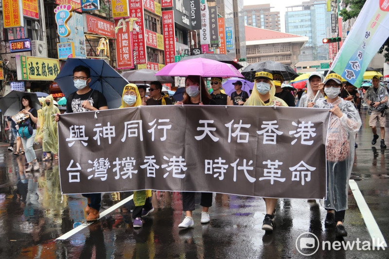 0929台灣撐香港、反極權大遊行。   圖：林朝億/攝