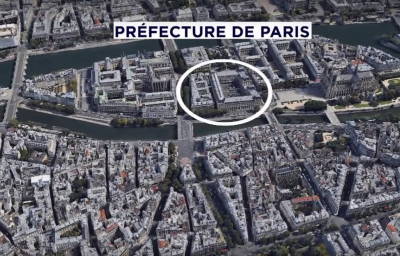 巴黎警署位於市中心的西提島（Cité）。   圖：翻攝Youtube