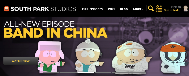 《南方四賤客》也不遑多讓，10 月1日公布的「Band in China」一集中，被網友發現似乎神預言NBA挺港言論事件挺中的兩位球星，令人直呼驚訝。   圖：翻攝自south park studios