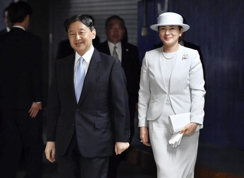 日本天皇德仁22日舉行即位禮，皇后雅子也將一同出席。   圖：中央社／提供(資料照片)