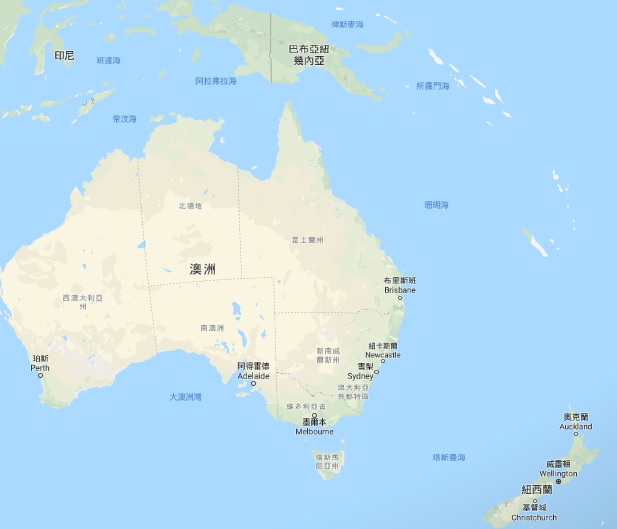 澳洲雪梨智庫提出警告，如果放任不理中國在太平洋區域的灑錢外交，恐將「明顯威脅」穩定。   圖：翻攝Google Map